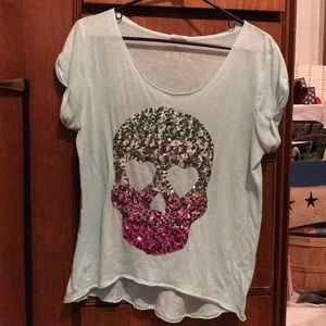 PINK skull tee